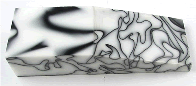Acrylic White and Black Ripple 8654