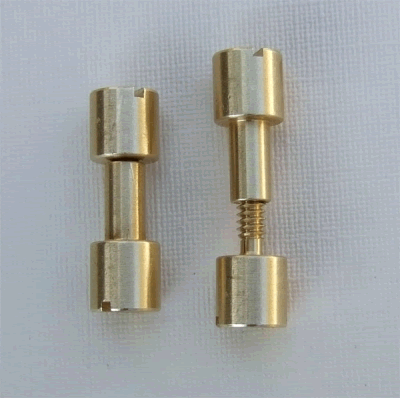 Brass Corby Bolts 5/16 Head with 5.5 shaft Six Pack LOM-B-5/16-5.5TP CB1