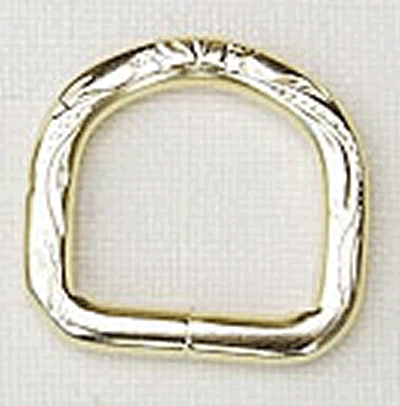 Brass Embossed D Ring 3806 BSF-1