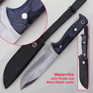 The Waterville With Purple and Black Kironite Scales KnivesBx2