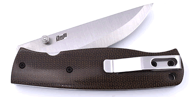 Enzo Birk 75 D2 Scandi Grind with Green Micarta Scales  2506 BX13A