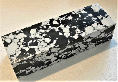 Black and White Marbelled SimStone Block SF-Black+White-Blk