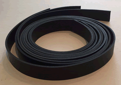 Veg Tanned Leather Black Belt Strip One Inch IDL1003-03