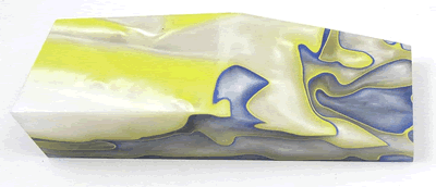 Blue, Yellow and Pearl Swirl Block 8650 BX1