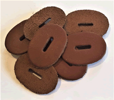 10 Pack Brown Leather Spacers  18523-TP