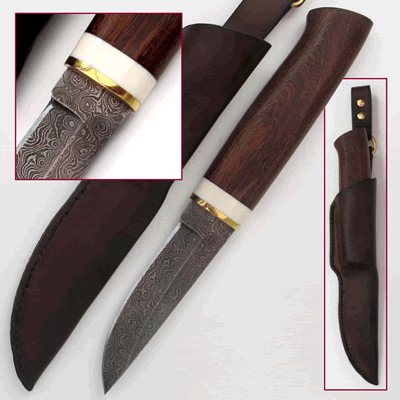 The Burmarsh Damascus Hunting Tool KnivesBox-3