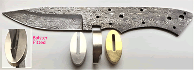 Choctaw Hunter Raindrop Damascus Blade only GT-Choc-Plus Bolster-Rain BX2