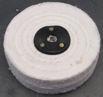 White Stitched Buffing Wheel 100 x 25mm012025