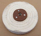 Narrow Closed  White Stitched Buffing Wheel 100 x 13mm  PS-WCSBW