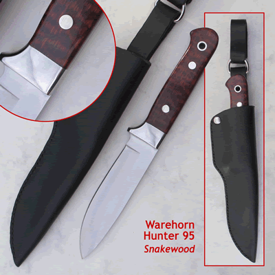 The Warehorn Hunter 95 with Snakewood Scales KnivesBx4