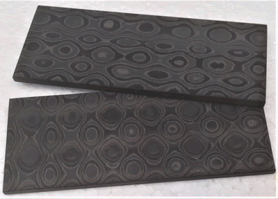 Damascus Style Carbon Fibre Scales Special order