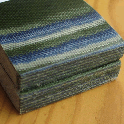 Dark Green, Blue and White Micarta Canvas Scales DD-MIC-03