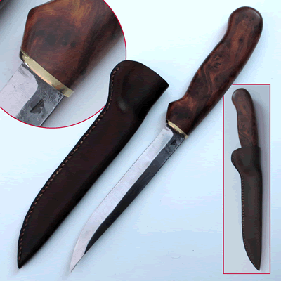 English Handmade Knives The Flockie Thuya Bird and Trout Filleting Tool