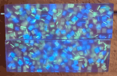 Glow in the Dark Acrylic with muliti coloured flecks  - ENk-Fr