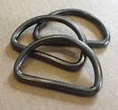 Medium Gun Metal 'D' Ring One and a Quater Inches  E-MGM-DR