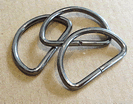 Small Gun Metal 'D' Ring One Inche  E-SGM-D