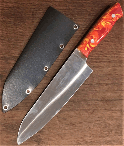 The Enzo Inferno Chefs Prep Knife