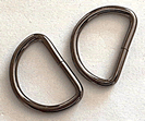 Large Gun Metal 'D' Ring One and a Half Inches  PurSt-LTH-B