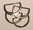 Economy Nickel Plate 'D' Ring 1 inch  GG-ENS-D