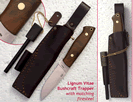 The Lignum Vitae Trapper Bushcraft Set  KnivesBx2