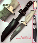 25% OffMoose Bowie - with Raindrop Damascus Steel KnivesBx4