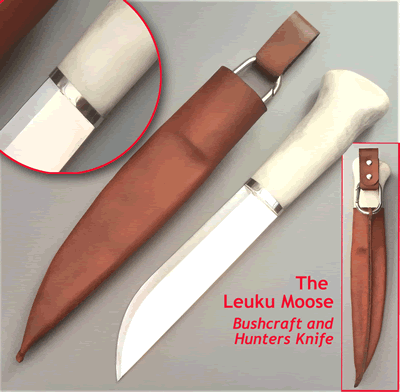 The Moose Leuku Bushcraft and Hunting Knife KnivesBx4