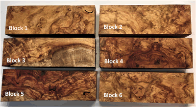 NEW Amboyna Burl Premium Blocks - Block 3 AMBP-3 BX-J