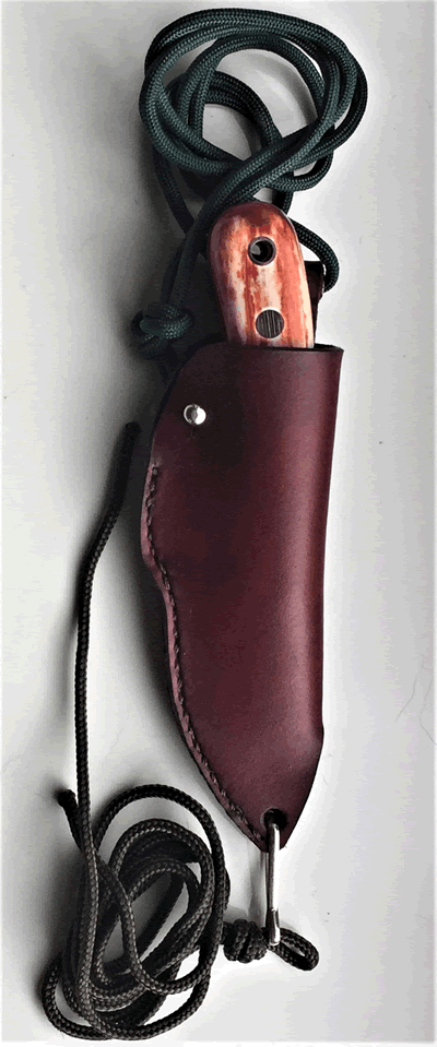25% OffMini Nordic Neck KnifeWith Stabilised Giraffe Bone Scales KnivesBox Bx2