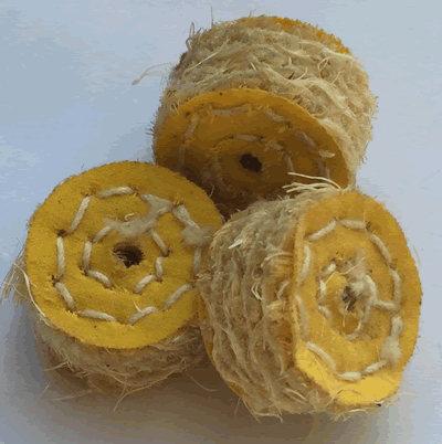 Mini Sisal Yellow Mop 25 x 10mm PS-SMO10mm