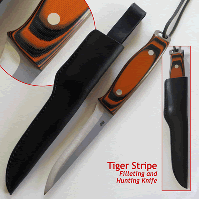 The Tiger Stripe Filleting and Hunting Tool KnivesBox-2