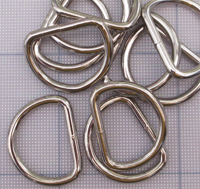 Nickel Plate 'D' Ring 1 inch  1132-12