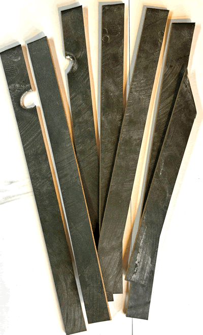 BARGAIN Olive Green 4.5mm Oak Bark Tanned Strips Pack 1 EHK-4.5 BKR