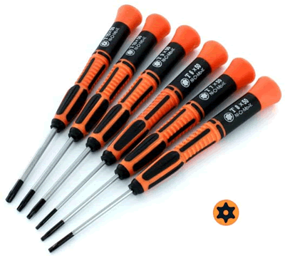 6 Piece Torx Screwdriver Set PSD1603 RACK-2