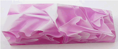 Acrylic Rose Pink Ripple Block 8645 BX1