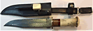 Traditional Bowie Raindrop Damascus Bushcraft Set Bx4