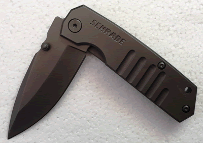 Schrade Pocket Drop Point all steel Folding Tool TB-SCH304 BX13A