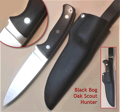 Black Bog Oak Scout Hunting Tool KnivesBx4