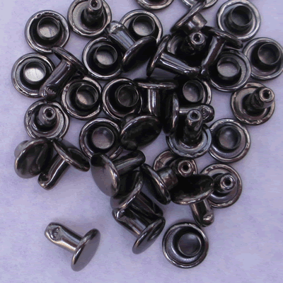 Double Cap Rivets Small GUN METAL ID1371-17 LTH-B