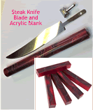 Steak Knife Blank and Crimson Mesh EHK-Combined Offer