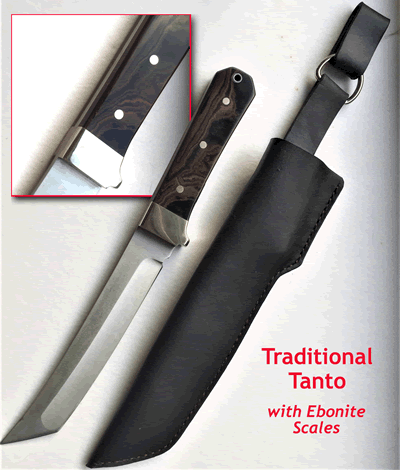 The Traditional Tanto With Ebonite Scales KnivesBx4