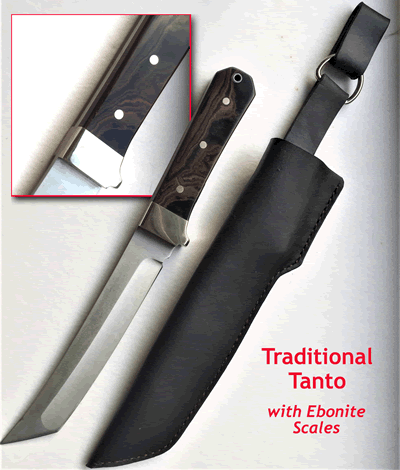 25% OffThe Traditional Tanto With Ebonite Scales KnivesBx4