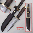 The Turkish Walnut Scout Bowie Hunting Tool
