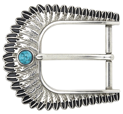 Turquoise Feather Buckle  IVL-1659-03