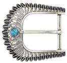Turquoise Feather Buckle  IVL-1659-03