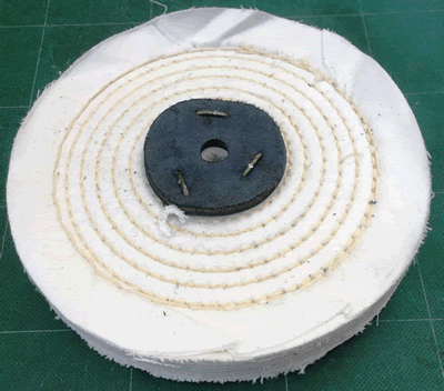 Narrow Closed White Stitched Buffing Wheel 150 x 13mm PS-WCSM6