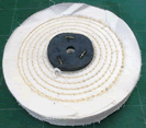Narrow Closed White Stitched Buffing Wheel 150 x 13mm PS-WCSM6