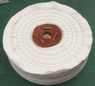 Closed White Stitched Buffing Wheel 150 x 25mm PS-011065