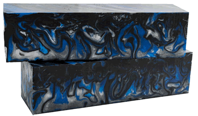 Blue Damascus Large Block WT121-LB