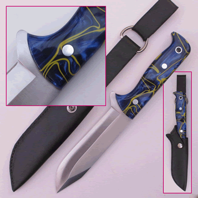 The Waterville With Purple and Black Kironite Scales KnivesBx2