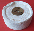 Closed White Stitched Buffing Wheel 100 x 25mm 011025